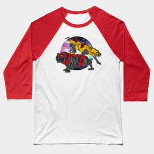 Big Colorful  Cats Baseball T-Shirt